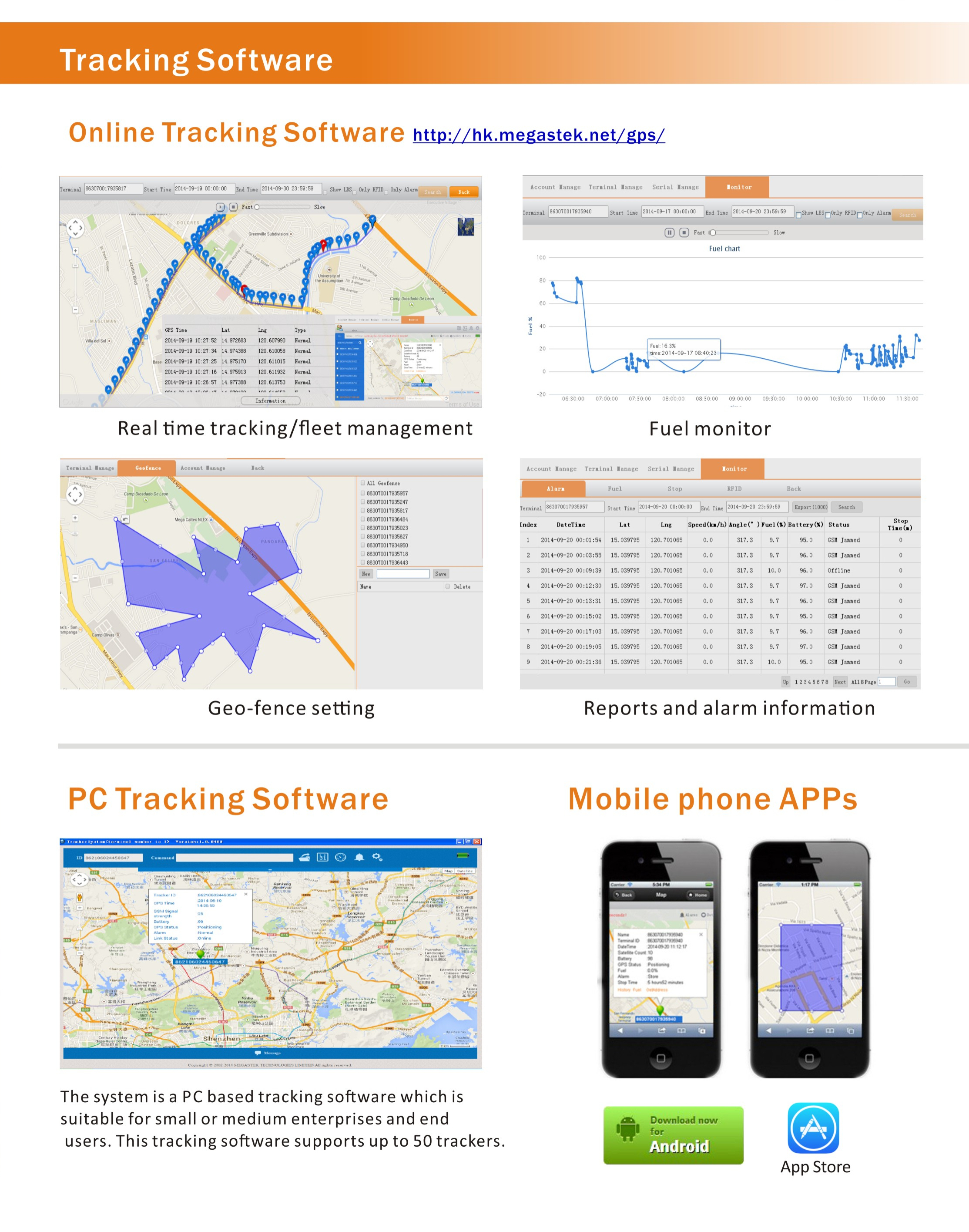 Software de plataforma de rastreo GPS para teléfonos móviles